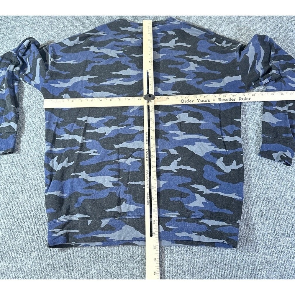 Athleta Coaster Luxe Sweatshirt Womens XS Blue Camo Pullover 632058-01 - Picture 8 of 11
